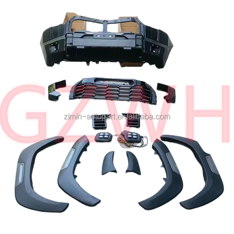 Toyota Hilux 2021 Plastic Front Rear Bumper Grille Full Sets Body Kit Black/Custom Color