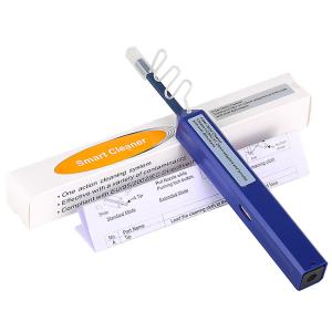 China FTTH Optical Fiber One Click LC MU Connector 1.25mm Cleaner Cleaning Pen Type Blue CE ROHS factory