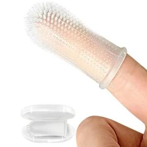 China Soft Silicone Pet Toothbrush Easy Cleaning Dog Finger Toothbrush factory