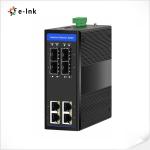 Managed Industrial 4-port 10/100/1000BASE-T + 4-port 100/1000BASE-X SFP Ethernet