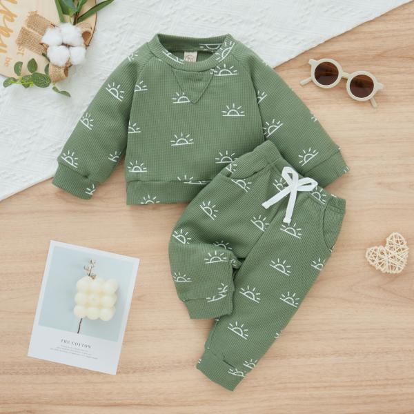 New Spring And Autumn Children's Outfit Sets Boylong-Sleeved Trousers Two-Piece
