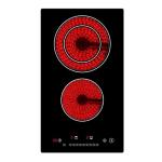 Auto Switch Off 2000w 510x290mm 2 Burner Ceramic Hob