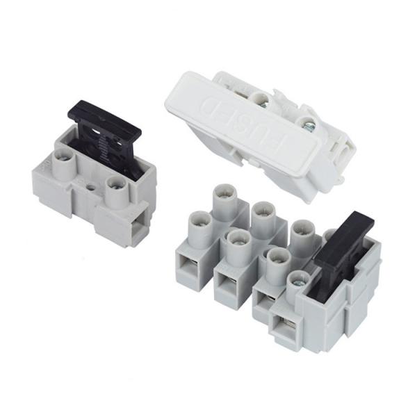 ROHS 1p 2p 3p 4p 5p 5*20mm PA66 Plastic Copper Fuse Block Holder Fuse House