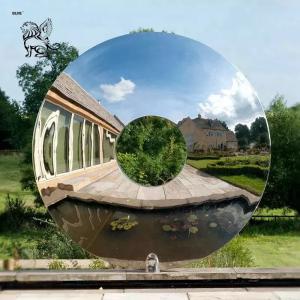 China Stainless Steel Eye Sculpture Polished Round Garden Decoration Statue Metal Creative Art Modern Large factory