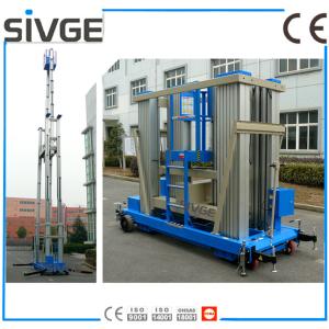 China Aluminum Alloy Vertical Man Lift , 20m Aerial Lift Platform For One Person factory