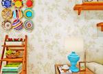 0.53*10M Designer Natural Floral Non Woven Wallpaper Fabric Wall Covering