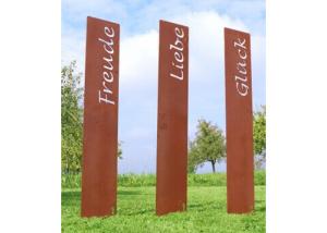 China Outdoor Decoration Custom Corten Steel Logo, Custom Logo factory
