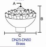 Brass Chrome 3 Tiers Blossom Dancing Fountain Nozzles