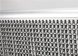 China Hanging Glossy Chain Link Curtain , Decorative Insect Door Screen Aluminium Curtain factory