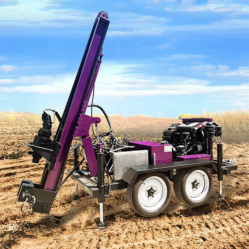 Portable Water Well Drilling Rigs Lifting force 12T Water Well Drilling Trailer Water Drilling Rig Machine