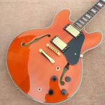 New style high-quality hollow body jazz electric guitar, Bursting maple top &