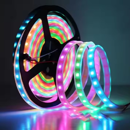 China Smart Flexible  RGB LED Strip Lights WS2811 Individual Addressable with App Control 12V/24V Home Decoration Lighting factory