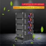 Deep Cycles Stacked Lithium Battery Pack LiFePO4 Battery Customization