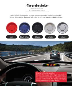 China 70dB 80dB Blind Spot Monitoring Systems 12V Reverse Backup Radar factory