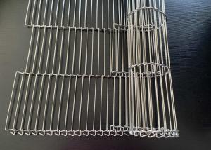 China Fire Resistant Flat Flex Conveyor Belt 304 316 Stainless Steel Bead Baking factory
