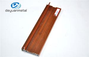 China 6063 T5 Wood Grain Aluminum Windows Profile For Household And Office Room factory