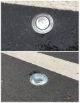 Glass Cat Eye Road Stud Reflector for Roadway Safety High Reflection from