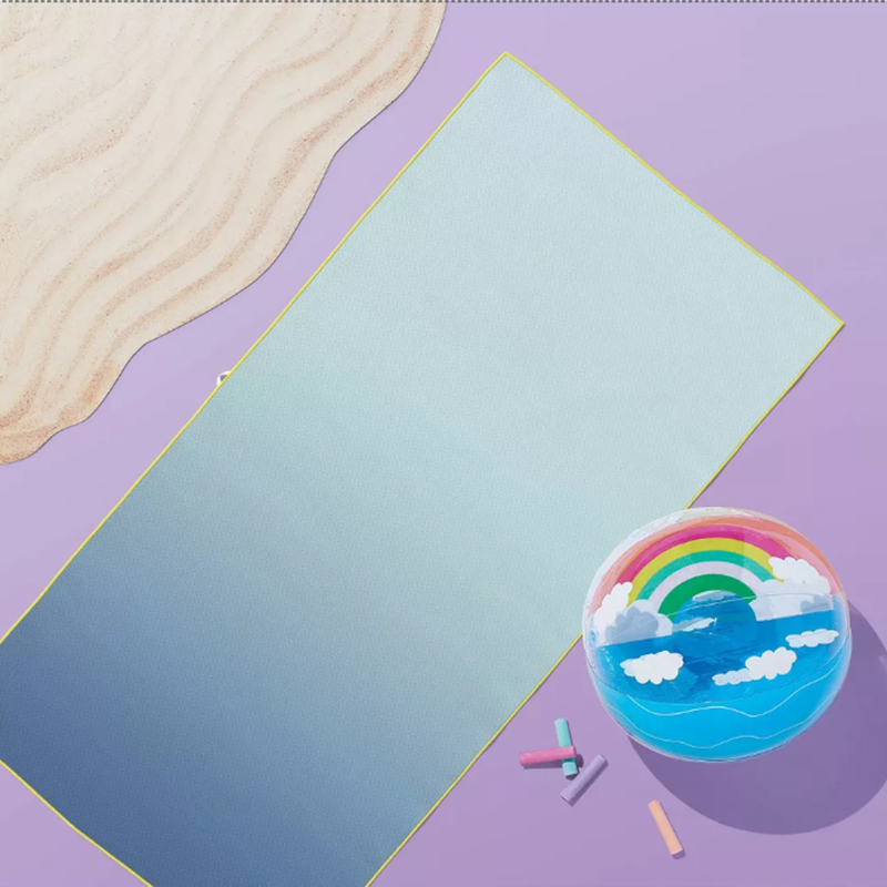 Eco Waffle Performance Beach Towel Made from Recycled Polyester with Benzoyl