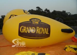 China Yellow Popular Inflatable Helium Zeppelin Made Of 0.16mm PVC For Promotion factory