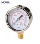 4 Inch Bottom 1/2" Bsp Glycerine Silicone Filled Pressure Gauge 1.6% Accuracy