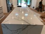 125"×65" Polished Quartz Stone Countertops For Home Decoration