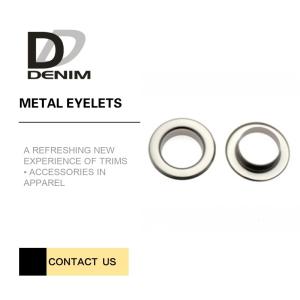China Shiny Silver Metal Eyelet Rings Nickel - Free With Plating Techniques factory