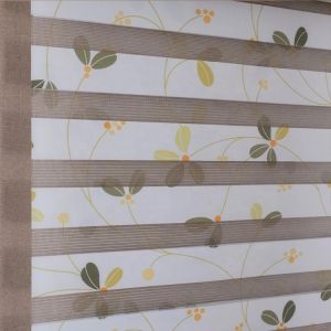 100% Polyester cordless zebra blind and shade with prints motorized customized