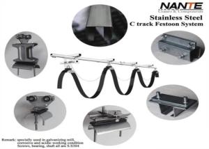 China Flat Cable Festoon Track System For Crane And Trolley Power Supply factory