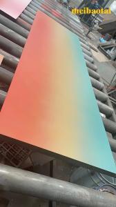 China Gradient Color 2.0mm Stainless Steel Sheet Decoration Lobby Wall Ceiling factory