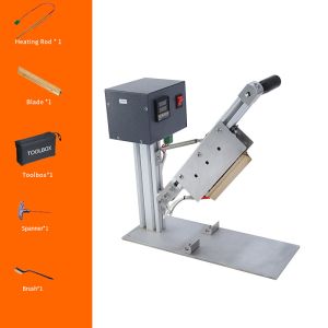 Guillotine Type Fabric Heat Cutter With Minimum Smoke And No Burned Ends