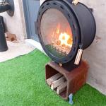 ISO9001 Indoor Wood Burning Fire Pits Wall Mounted Suspended Wood Stove