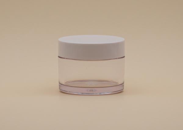 30ml Cylindric Round Opal Cosmetic Cream Containers White PETG Clear Body With