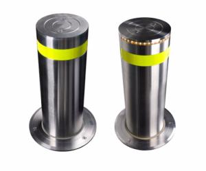 China Fiber Drawing Finish K6 Hydraulic Retractable Road Bollards 220V/380V on sale