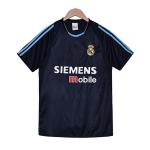 Real Madrid 2003 Retro Away Fan Edition Jersey Galactico Classic Blue and Black