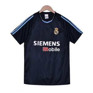 China Real Madrid 2003 Retro Away Fan Edition Jersey Galactico Classic Blue and Black Jersey Replica factory