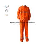 Wholesale Orange Cotton Fire Retardant Suit / Flame Resistant Anti Electrical