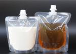 Biodegradable Liquid Stand Up Pouch Non - Leakage With Clear Window / Spout /