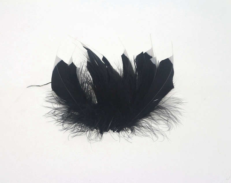 Handmade Two Tone Stripped Goose Carnival Feathers For Personalized Crafts