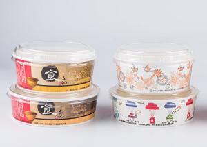 China Biodegradable Paper Soup Bowls With Lids Personalized Style 6- Colour Printing factory