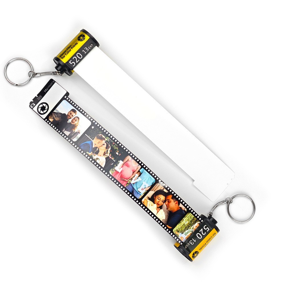 DIY Sublimation Memory Film Photo Album Roll Keychain Creative Valentine'S Day Birthday Gift