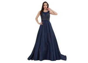 China Customize Fluffy Embroidery Arabic Evening Dresses Lady Formal Dress factory