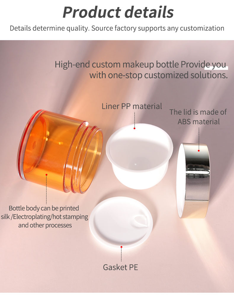 30g 50g Custom Body Butter Jars Round Plastic Jars With White Lids