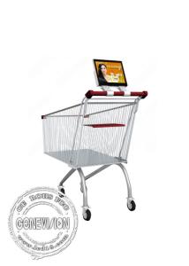 China Dc Powered Tft Wall Mount LCD Display , Lcd Advertising Player Super Market Trolley factory