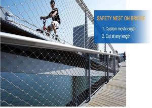 China Sus 316 1.5mm Steel Wire Rope Mesh 300x300mm Hole factory