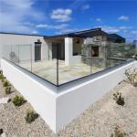 Silk Printed Flat Tempered Safety Glass Balustrades for Outdoor Balcony Stairs