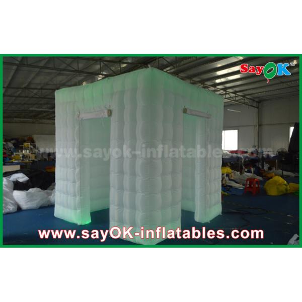 Small Photo Booth White Two Doors Square Inflatable Photo Booth / Photobooth Enclosure Frames
