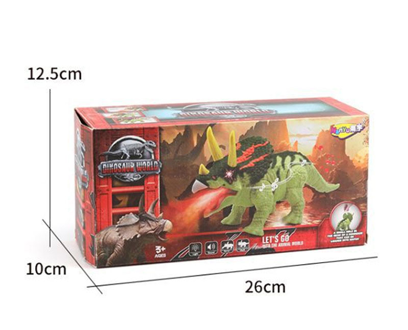 Commodity Attribute Finished Goods Electric Spray Dinosaur Toy with Light and Sound