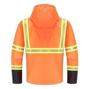 China Flame Resistant Rain Proof Workwear Offshore Hi Vis Jacket Liquid Chemical Resistant factory