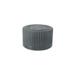 Grey Plastic Screw Lock 28mm Child Resistant Cap For Medicine Bottle