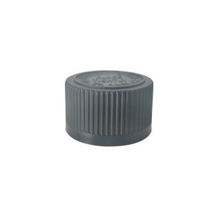 China Grey Plastic Screw Lock 28mm Child Resistant Cap For Medicine Bottle factory